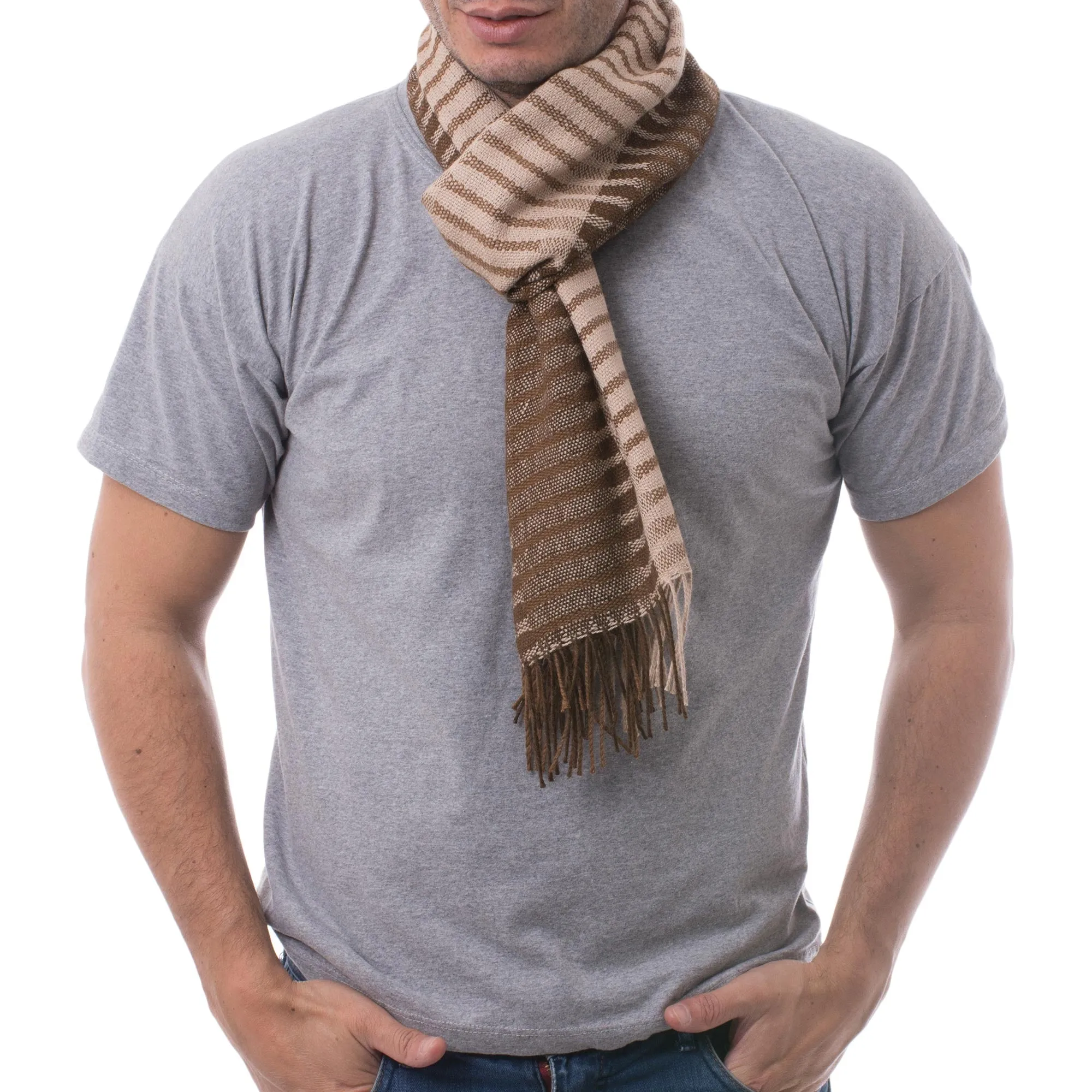 100% alpaca men's scarf: Arequipa Adventure