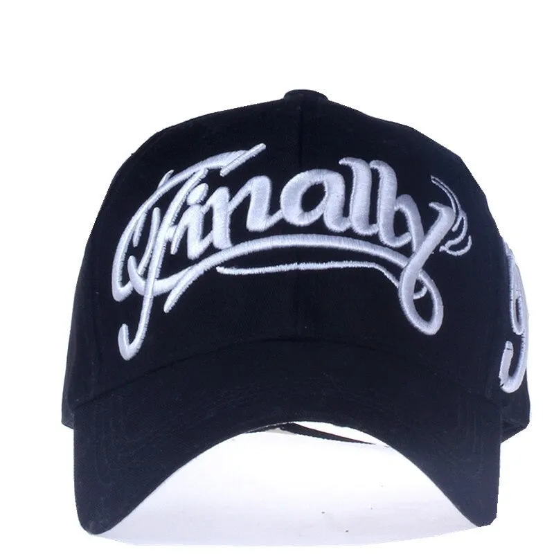 100% Cotton Letter Embroidered Casual Snapback Baseball Cap