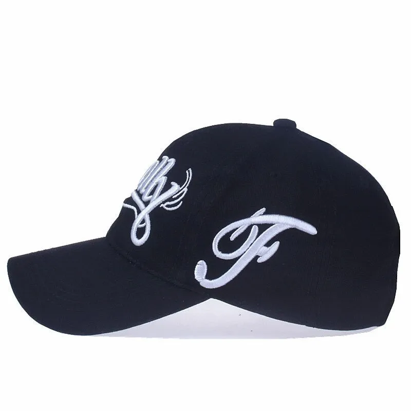 100% Cotton Letter Embroidered Casual Snapback Baseball Cap