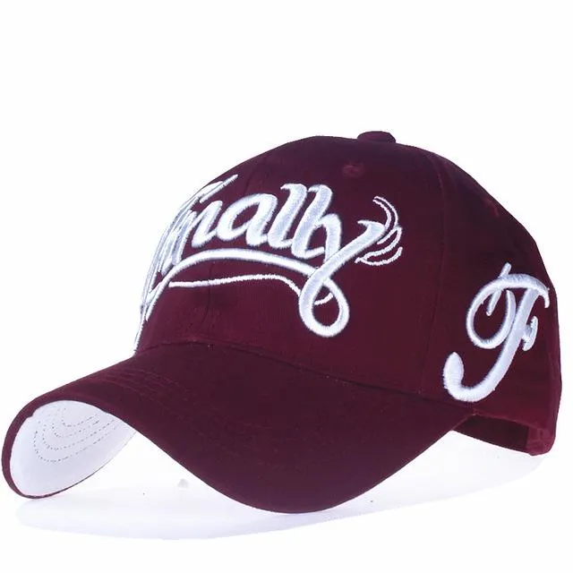 100% Cotton Letter Embroidered Casual Snapback Baseball Cap