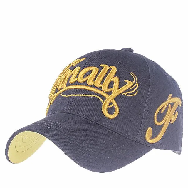 100% Cotton Letter Embroidered Casual Snapback Baseball Cap