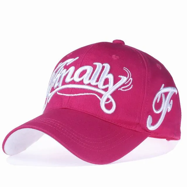 100% Cotton Letter Embroidered Casual Snapback Baseball Cap