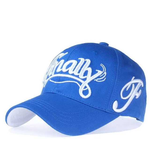 100% Cotton Letter Embroidered Casual Snapback Baseball Cap