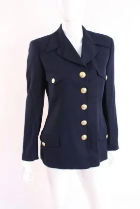 1994 GIANNI VERSACE Navy Jacket, Retro Fashion Piece