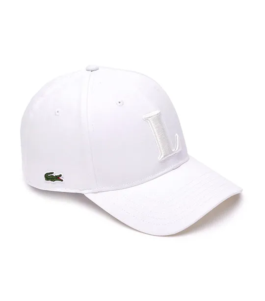 White Cotton Twill Baseball Cap with 3D Embroidery