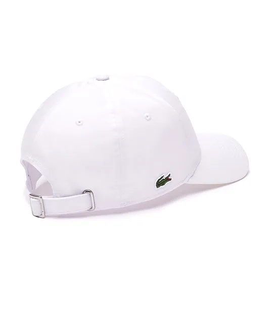 White Cotton Twill Baseball Cap with 3D Embroidery