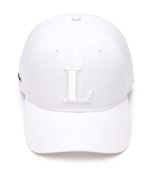 White Cotton Twill Baseball Cap with 3D Embroidery