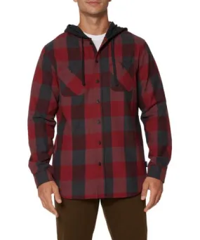 UNIONBAY Flame Red Plaid Flannel Hoodies for Men 8/10/2022