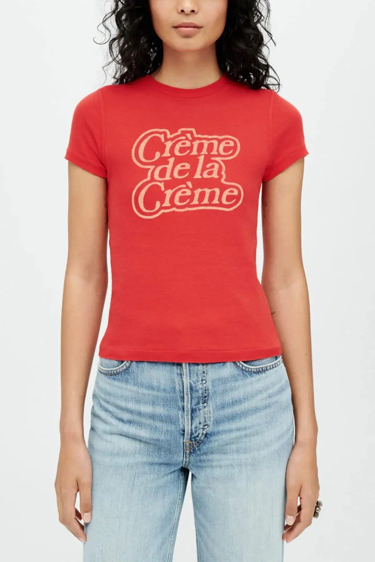 90s Baby Creme De La Creme T-Shirt in Cherry