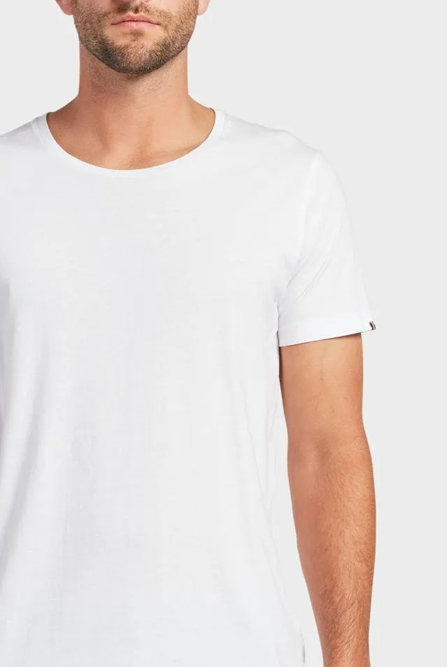 Academy Brand White Crew Neck Tee - Acad Basic - Shop Now