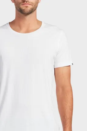 Academy Brand White Crew Neck Tee - Acad Basic - Shop Now