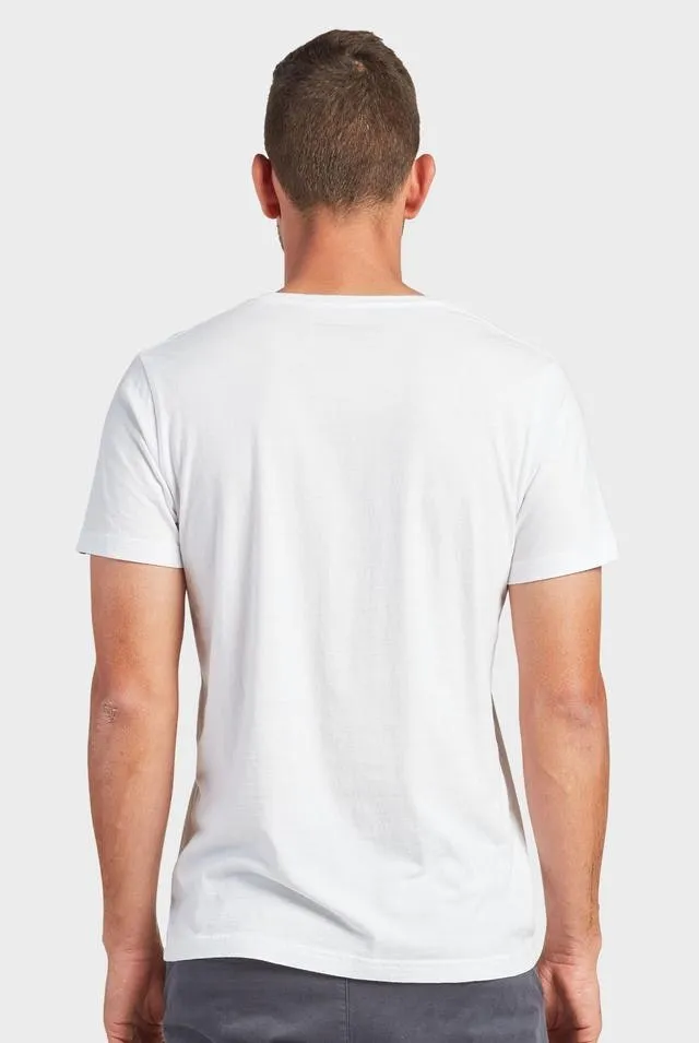 Academy Brand White Crew Neck Tee - Acad Basic - Shop Now