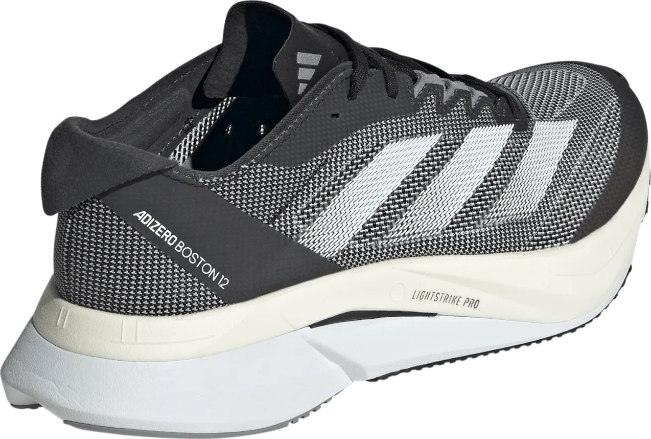 Adidas Women's Adizero Boston 12 Shoes in Core Black/Cloud White/Carbon