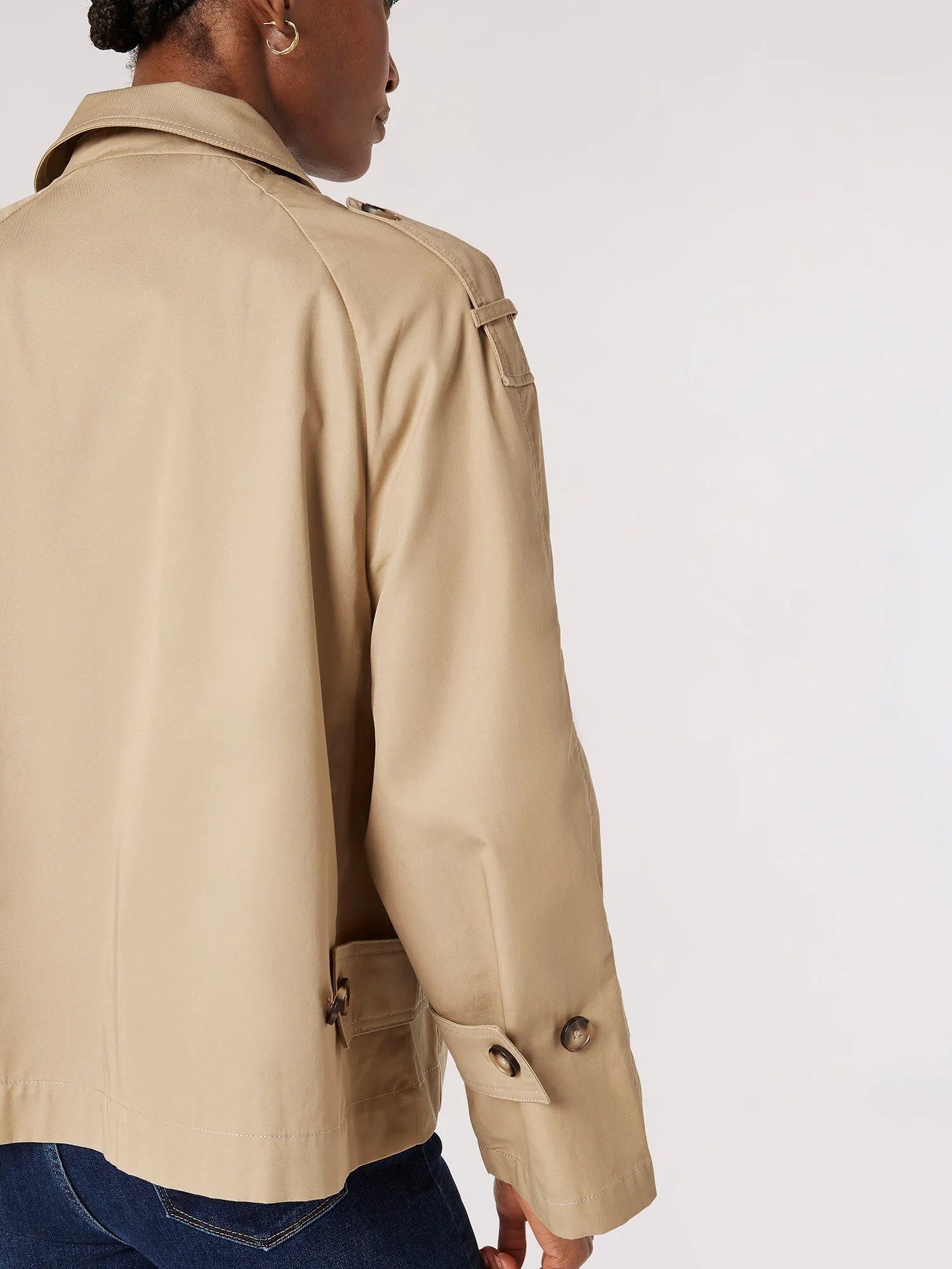 Apricot Clothing Short Cotton Trench Coat