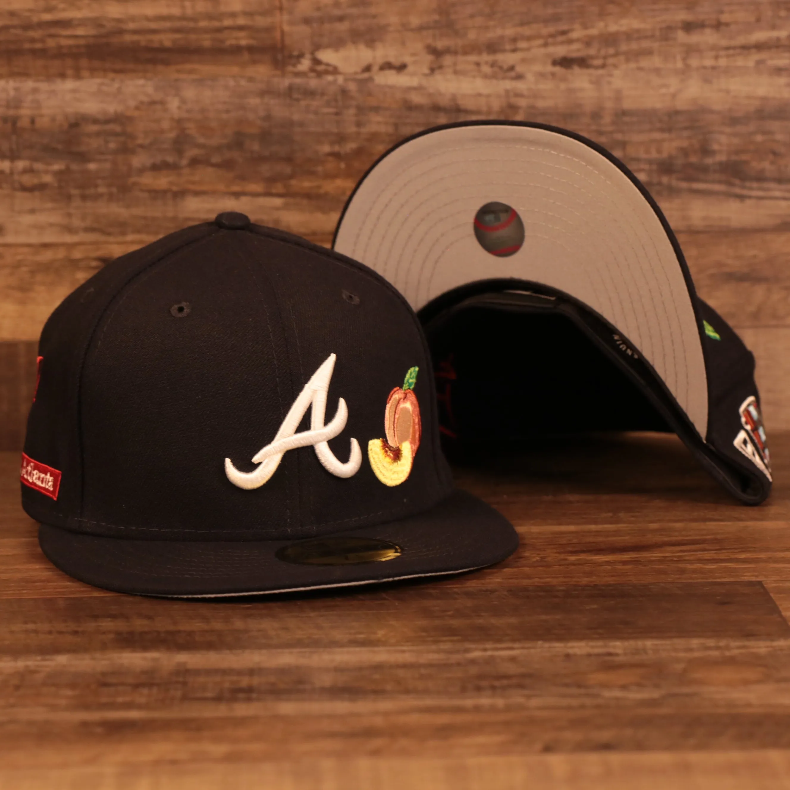 Atlanta Braves Transit Gray Bottom Fitted Cap