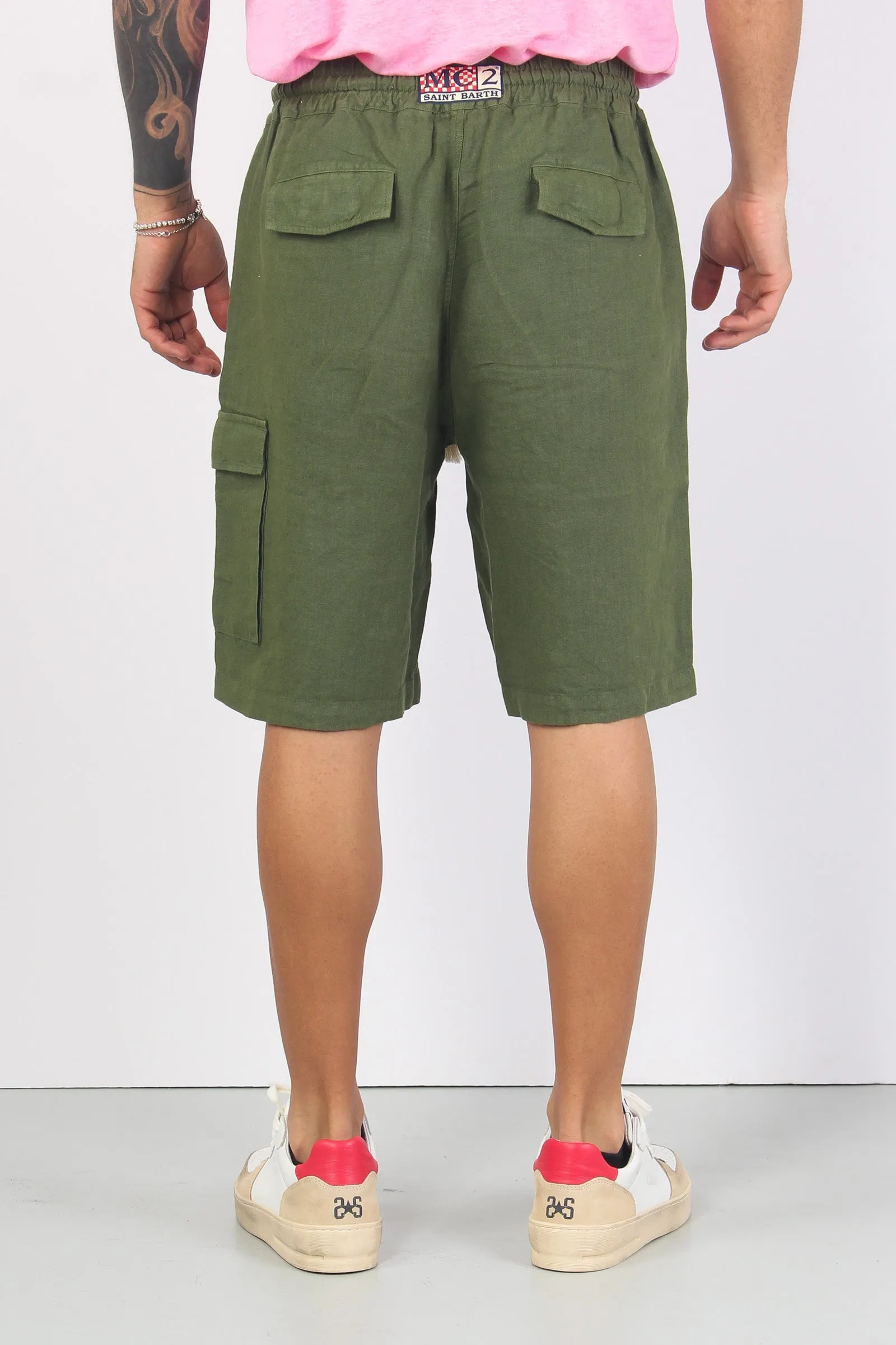 Bermuda Lino Tasconato Militare