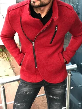 Red Wool Jacket for Men - Bernard