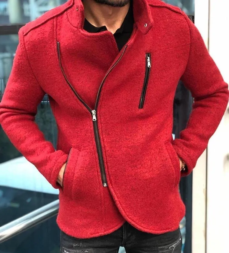 Red Wool Jacket for Men - Bernard