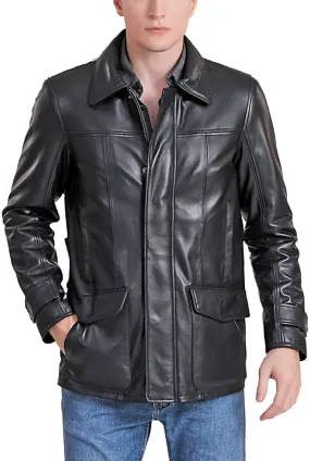 Men's Lambskin Leather Hunting Coat - BGSD