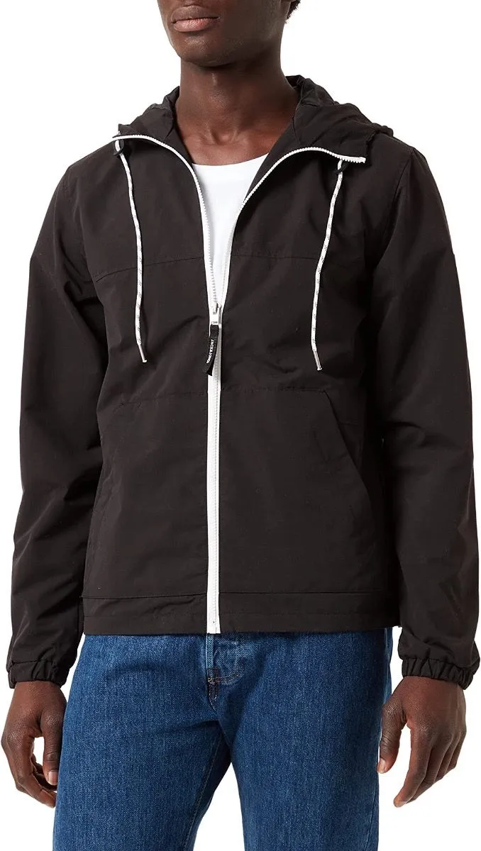 Black Casual Hooded Jacket by Jack & Jones