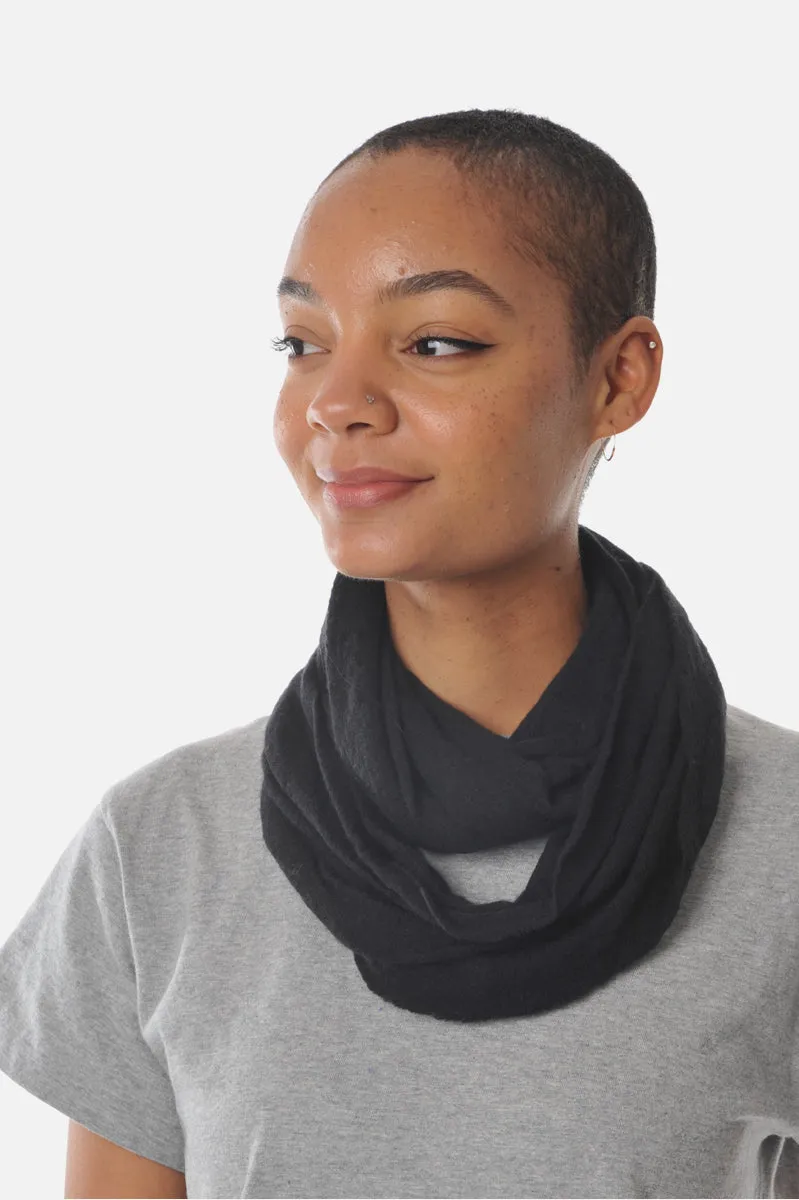 Cozy Cashmere Tube Scarf in Classic Black