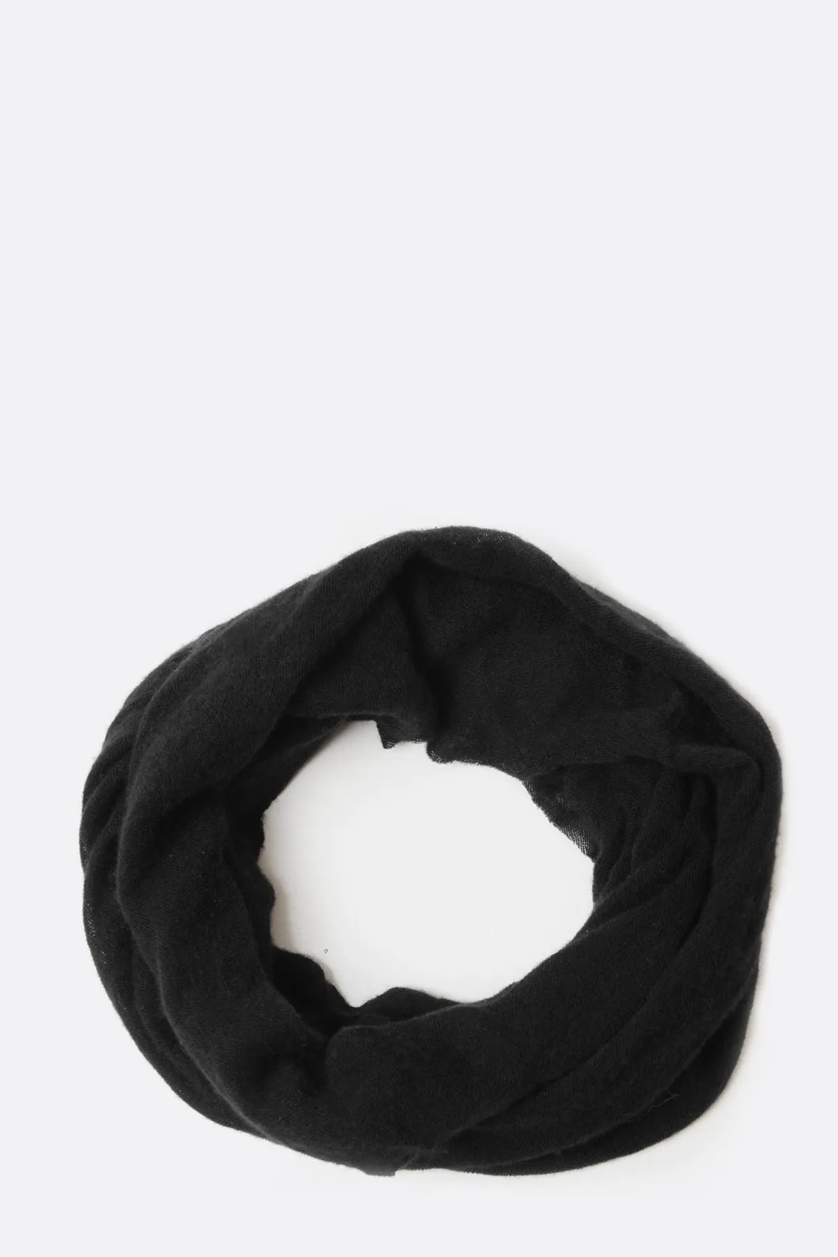 Cozy Cashmere Tube Scarf in Classic Black