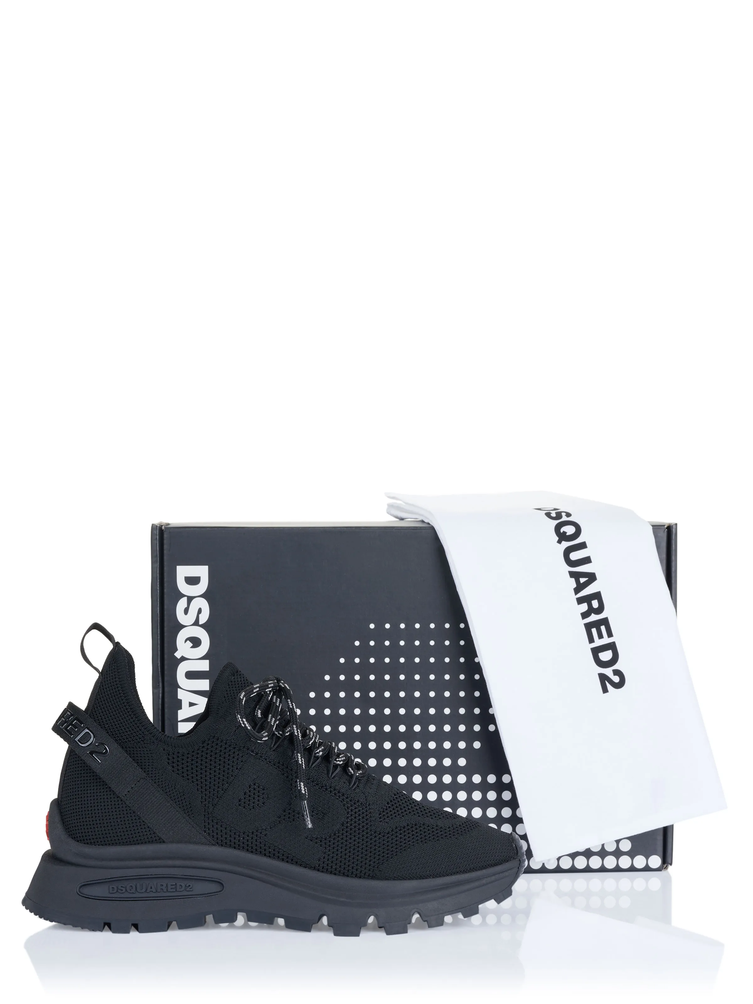 Black Dsquared2 shoes.