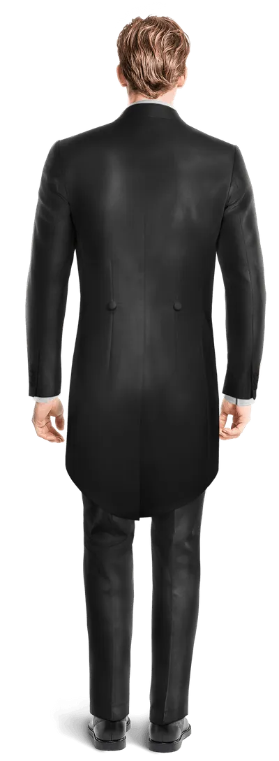 Black morning coat and waistcoat in black