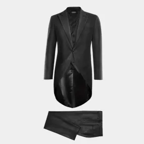 Black morning coat and waistcoat in black