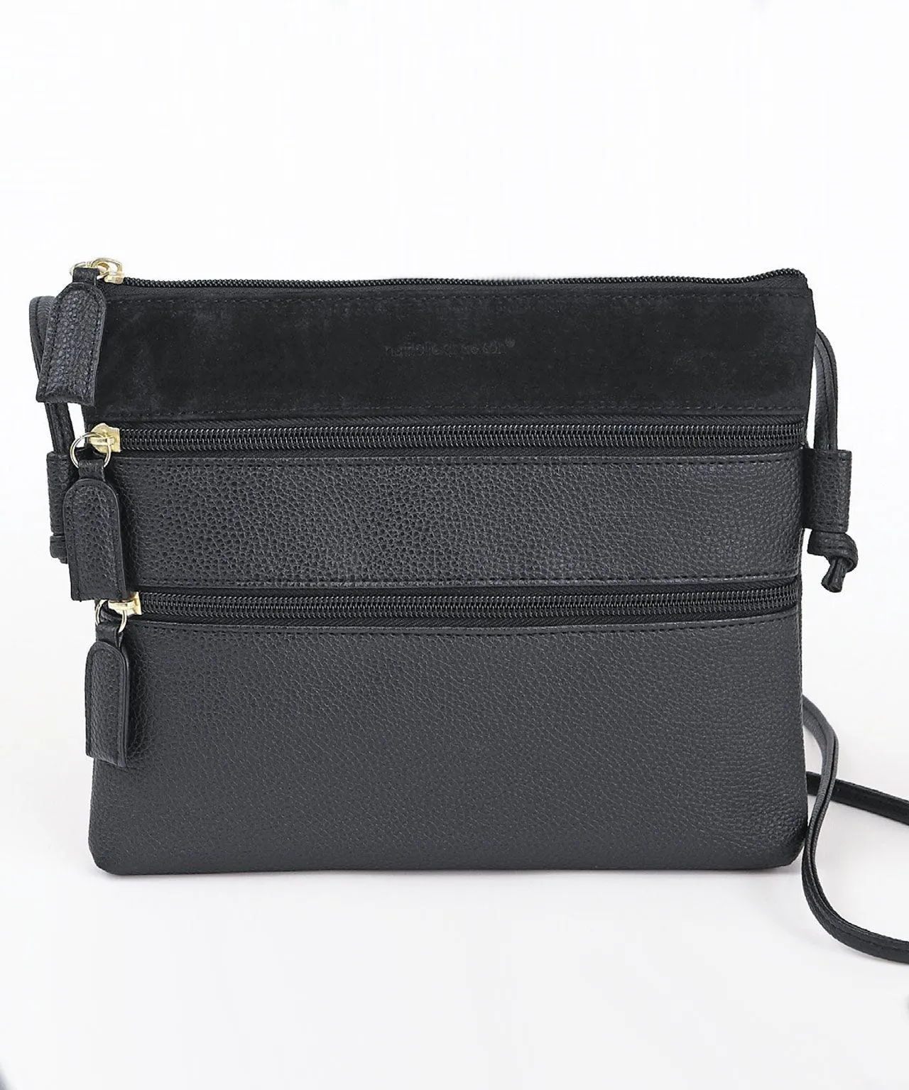 Black Multi Zip Bag