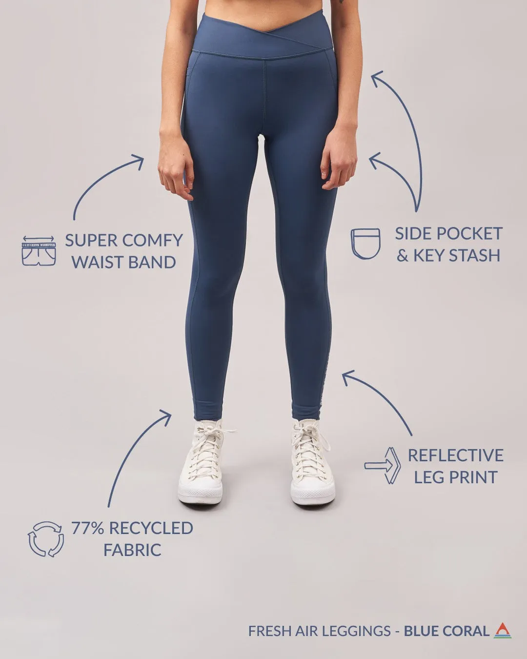 Blue Coral Recycled Leggings