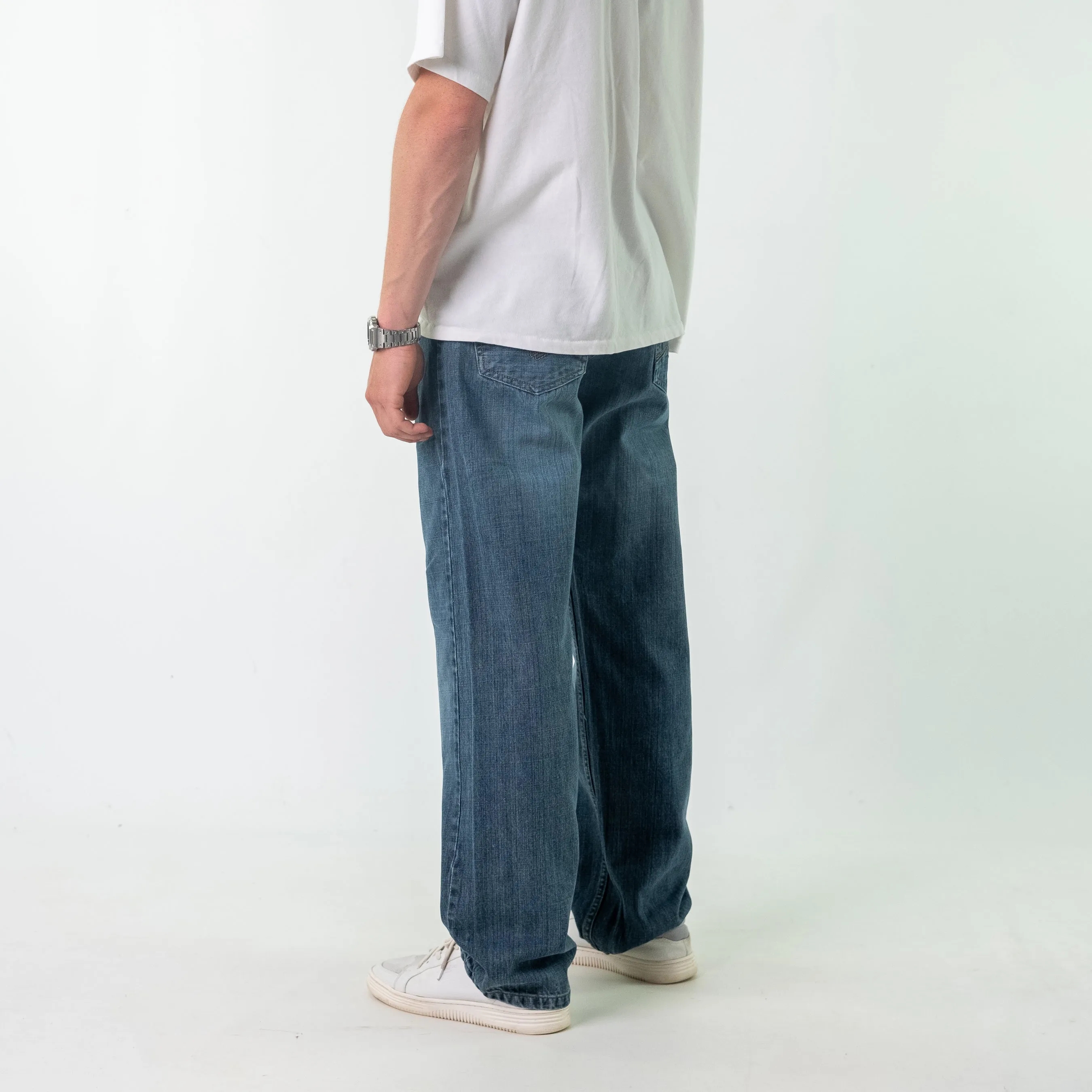 Blue y2ks Wrangler Denim Jeans Baggy Pants (32x32)
