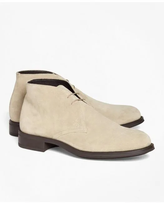 Brooks Brothers Men's Beige Suede Chukka Boots