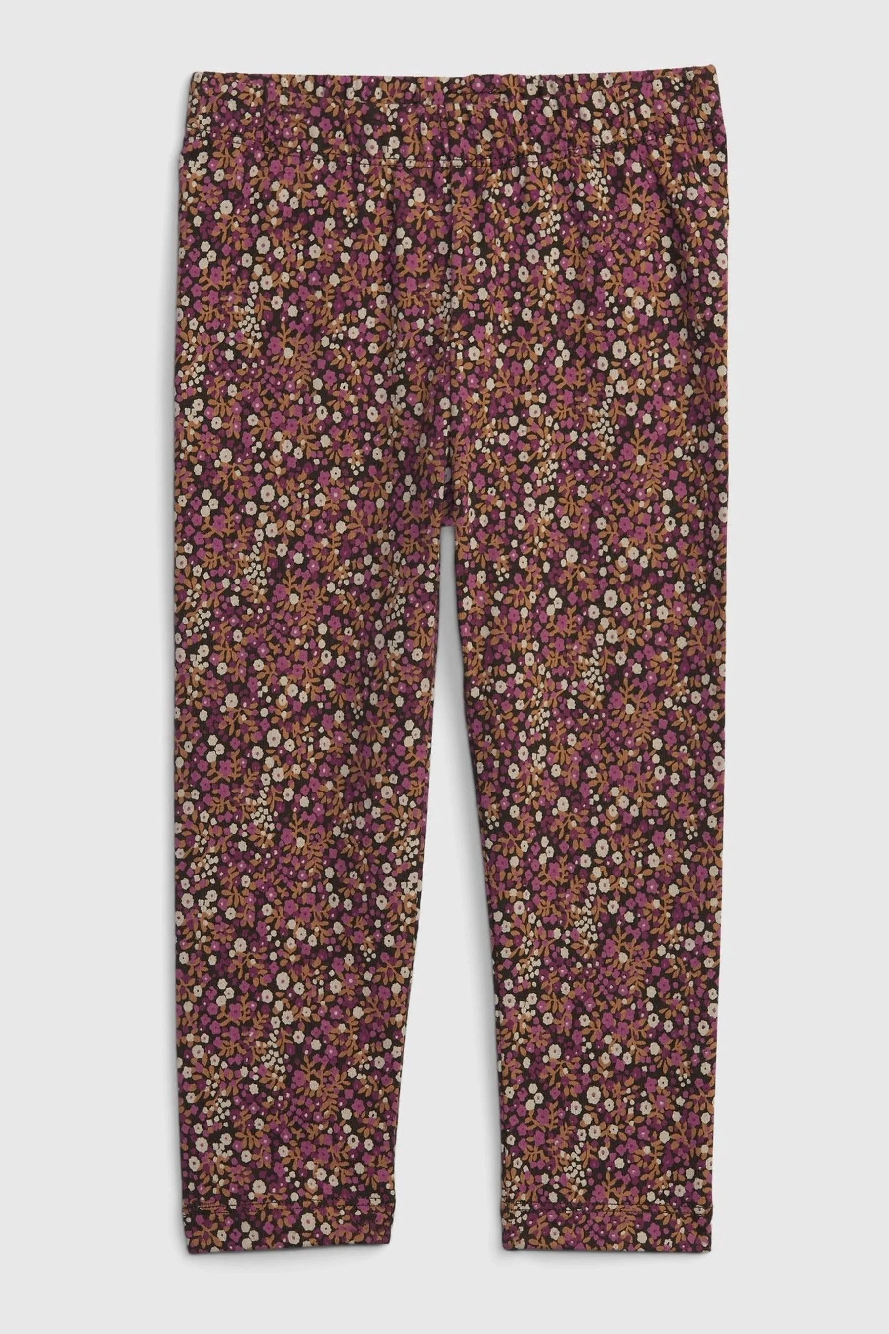 Brown Flower Pattern Leggings