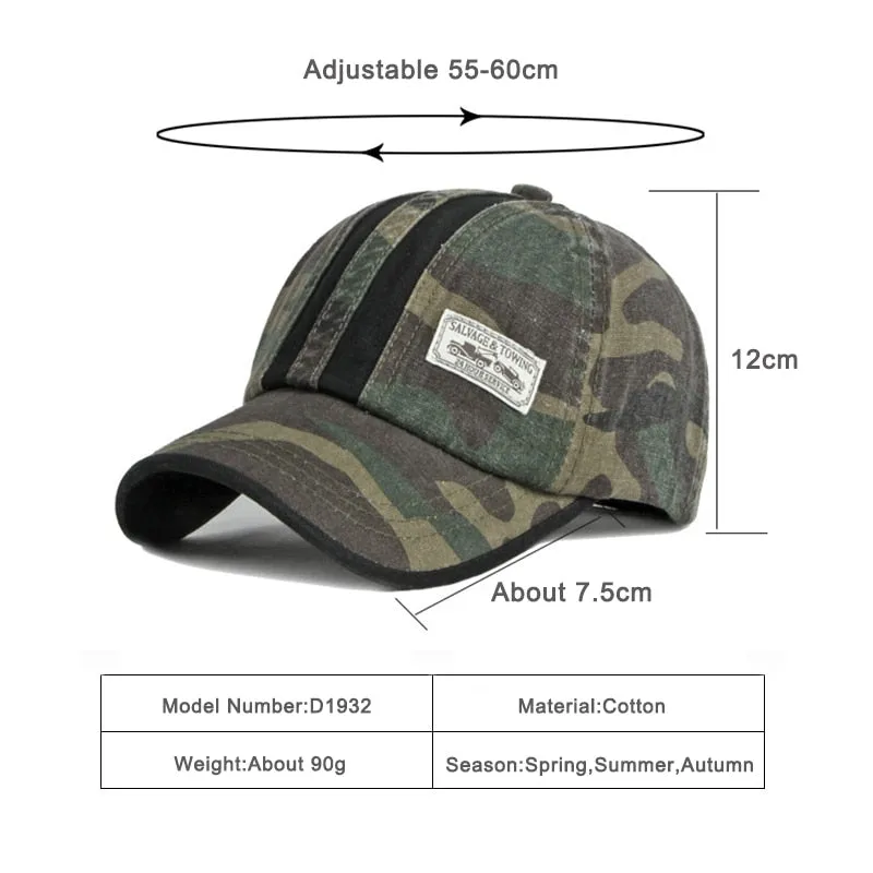 Camouflage Tactical Outdoor Sun Protection Snapback Cap