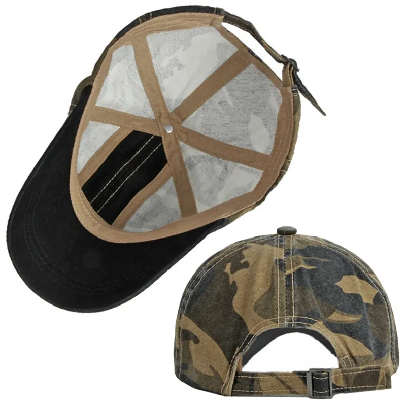 Camouflage Tactical Outdoor Sun Protection Snapback Cap