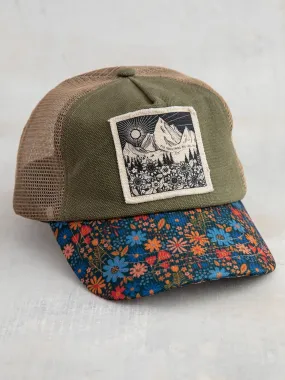 Canvas Mountain Trucker Hat