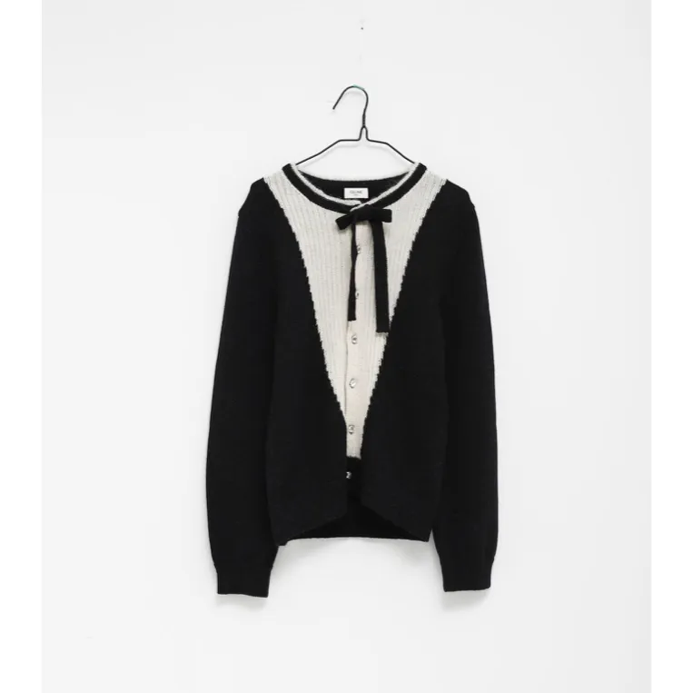 CELINE Bi-color Cardigans With Jewels - Luxury Plain