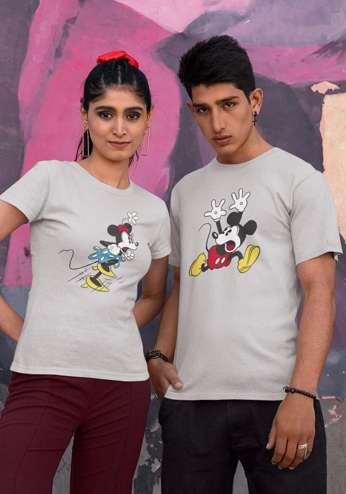 Cement Mickey Minnie Angry Couple Tshirt