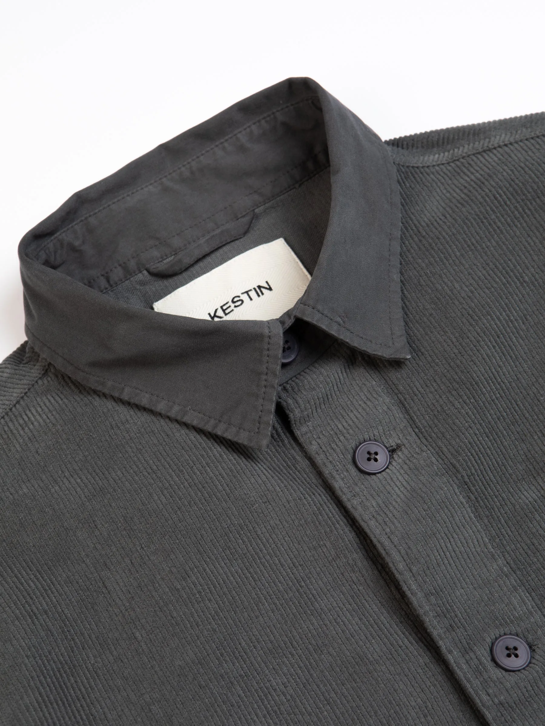 Charcoal Cord/ Twill Blend Rosyth Overshirt