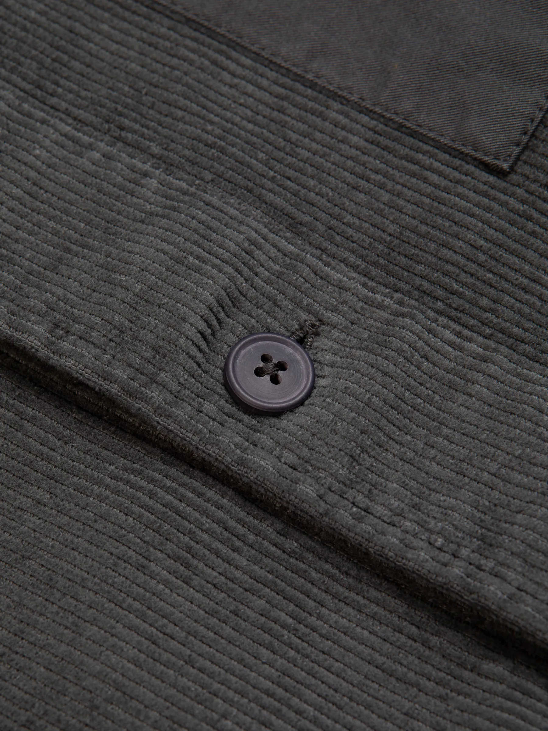 Charcoal Cord/ Twill Blend Rosyth Overshirt