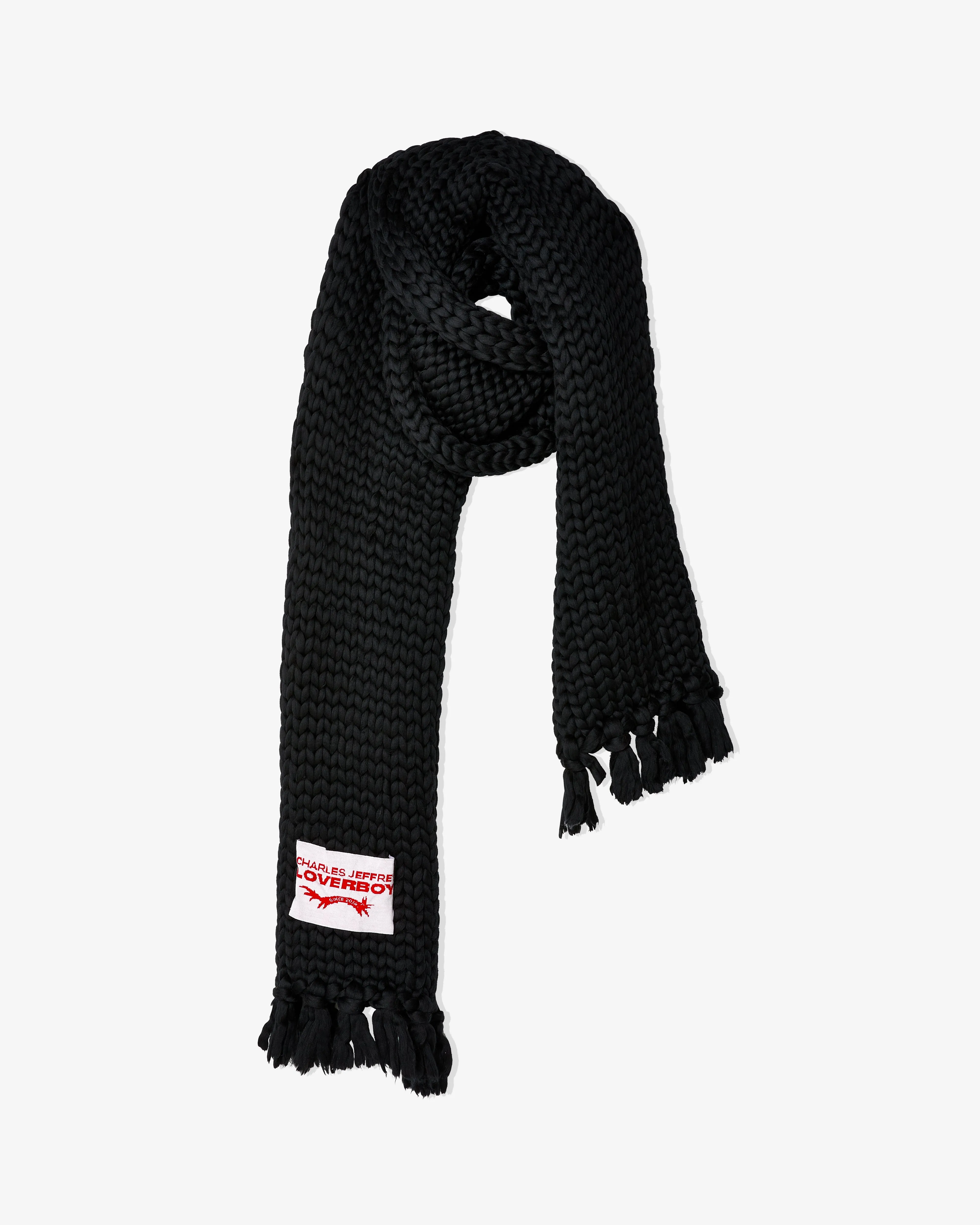 Charles Jeffrey Black Men's Oversized Scarf