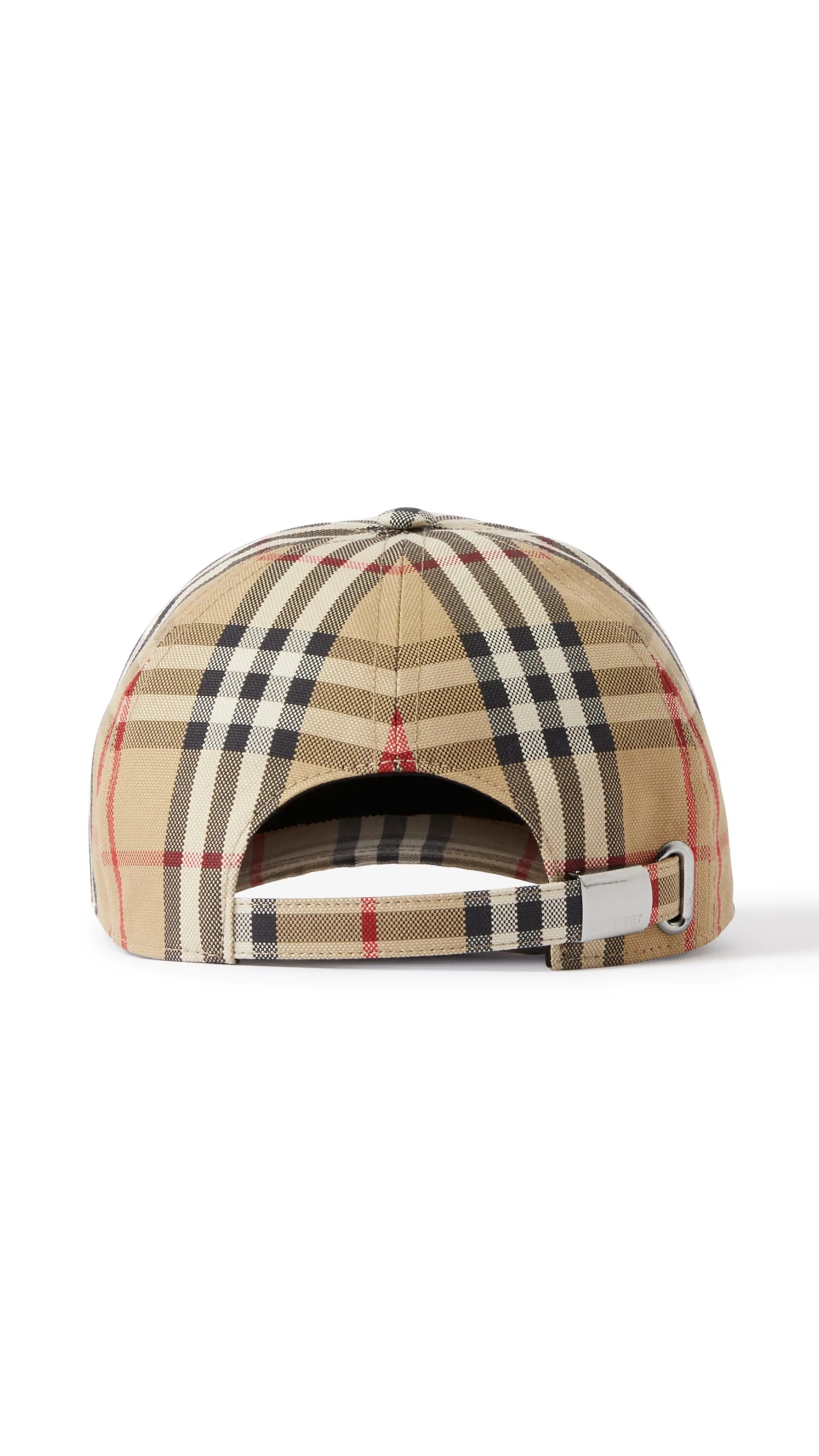 Archive Beige Check Cotton Baseball Cap