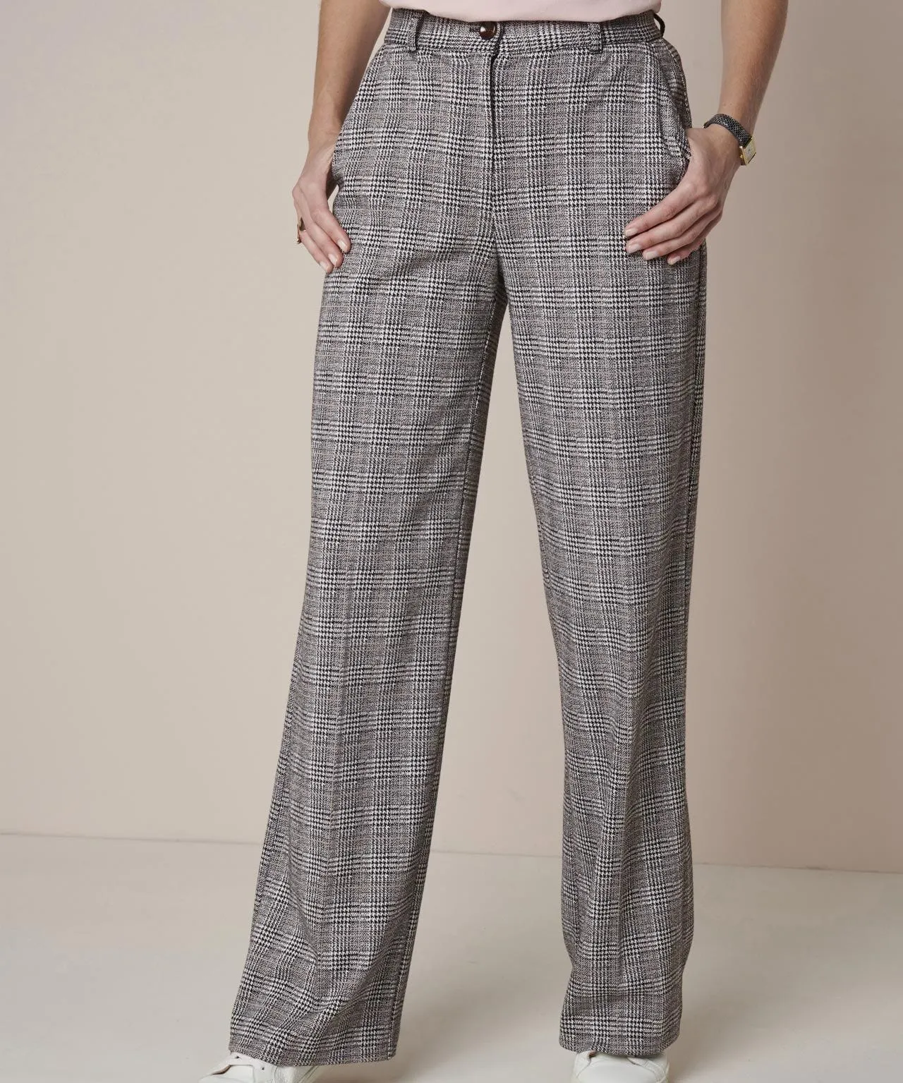 Wide-leg Trousers Check Store