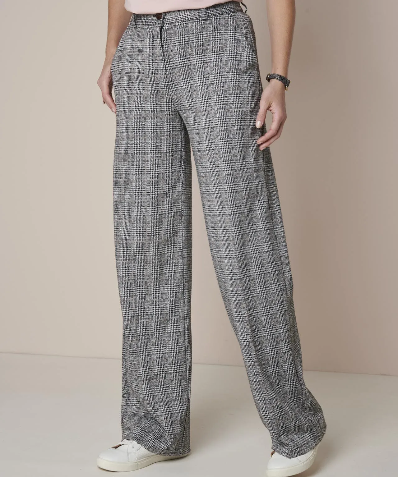 Wide-leg Trousers Check Store