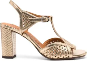 Chie Mihara Bessy 85mm Metallic Sandals Gold