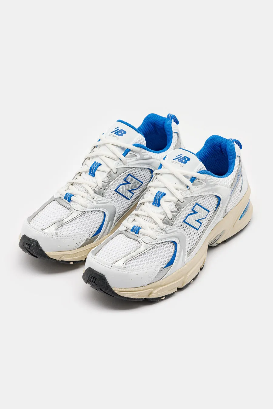 Classic White and Blue Oasis New Balance 530 Sneaker