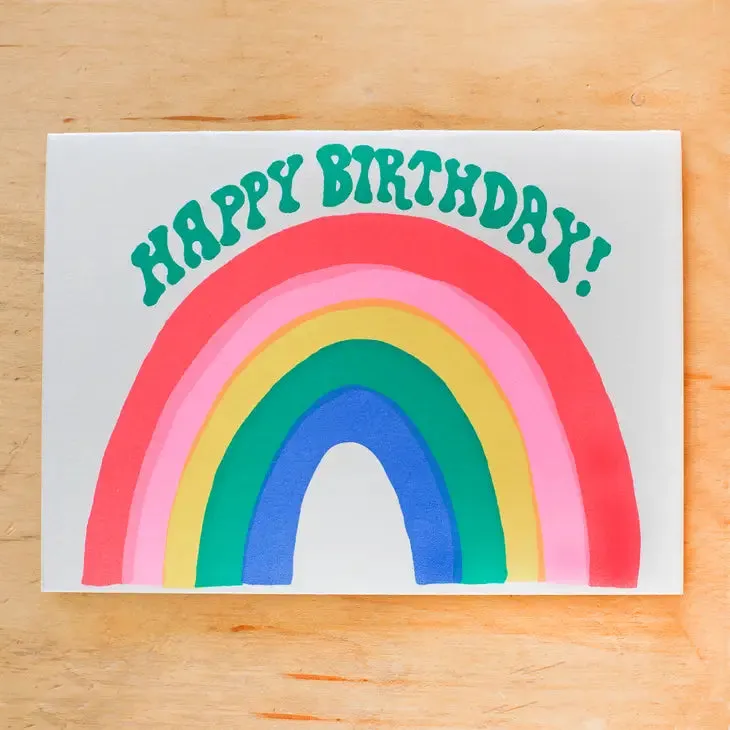 Colorful Birthday Card with Rainbow Design