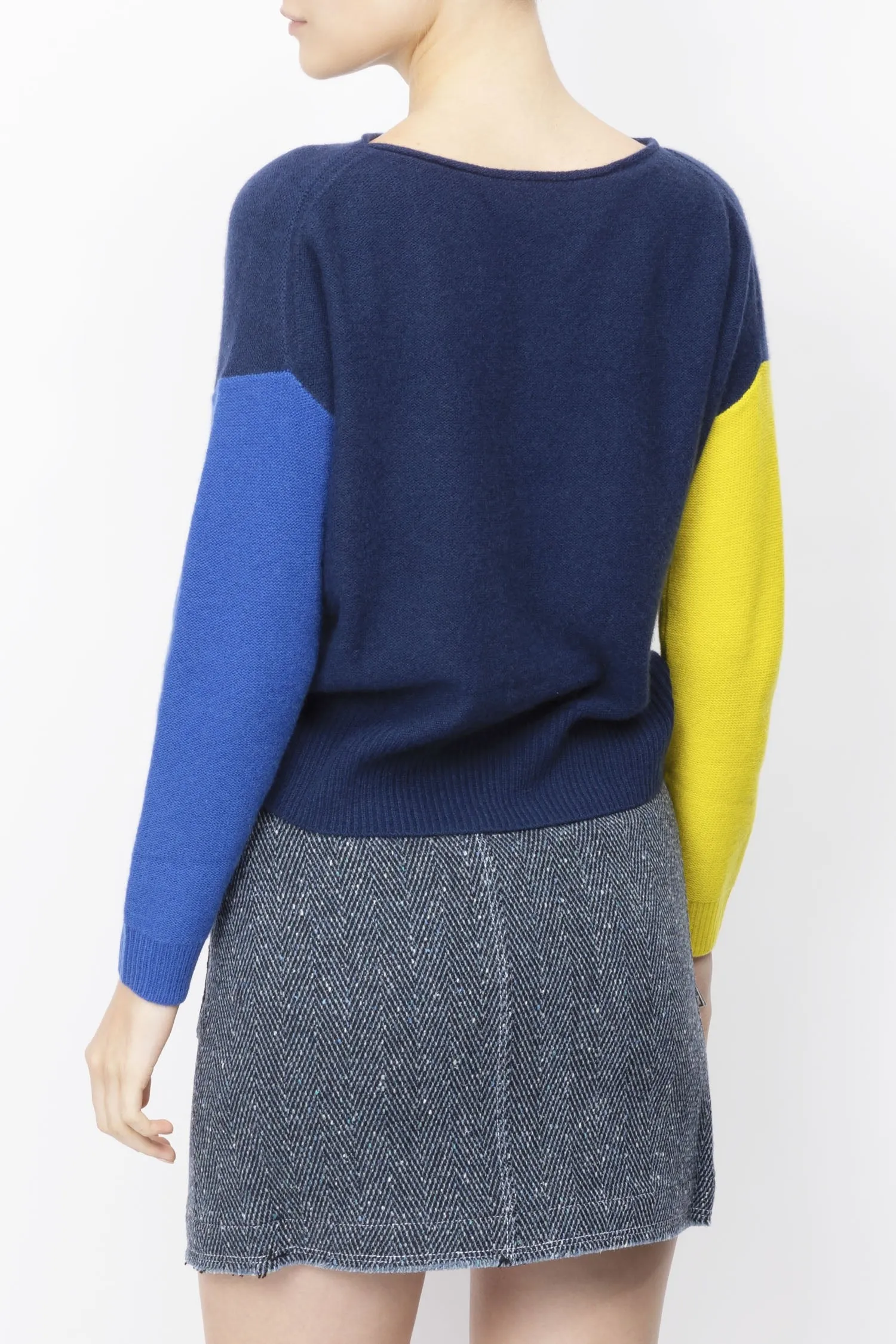 Color Block Cashmere Sweater