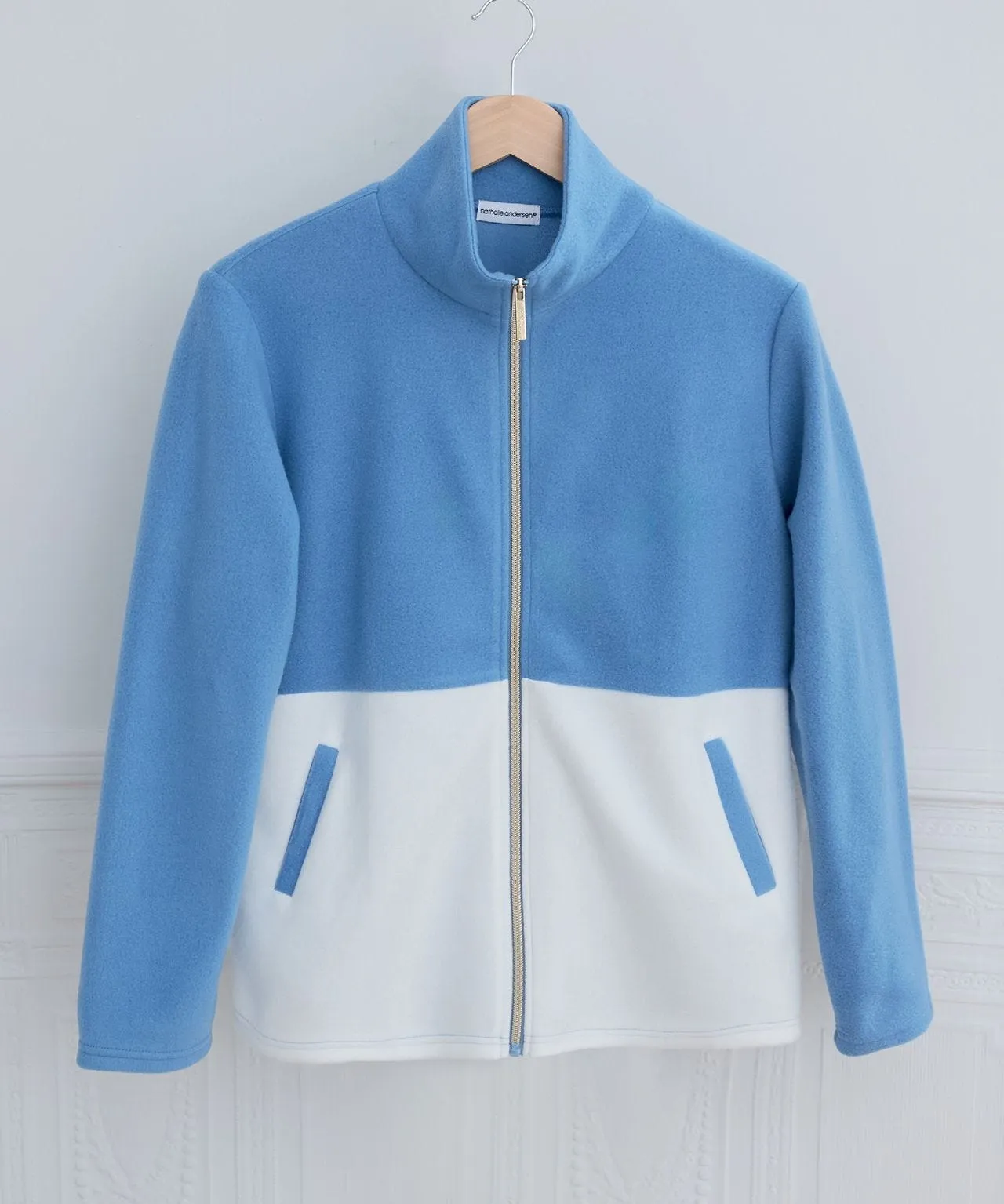 Trendy Colour Block Fleece Jacket